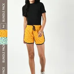 BAESD Pack Of 2 Conversational Printed High-Rise Pure Cotton Shorts-picture-46