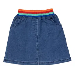Growing Tree Girls A-Line Denim Cotton Above Knee Length Skirt-image-23