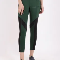 STUDIOACTIV Women Green & Black Colorblocked Sports Tights-image-18