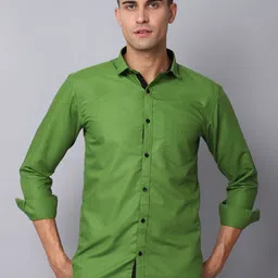 Majestic Man Men Green Slim Fit Casual Shirt-image-68