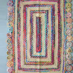 Art Avenue Maze Beige & Pink Braided Jute & Cotton Rectangular Rug-image-98
