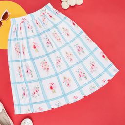 Pantaloons Junior Girls Floral Printed Flared Skirt-image-73