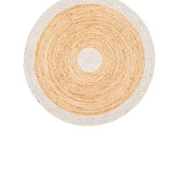 Art Avenue Conan White & Beige Braided Round Jute Carpet-image-67