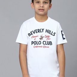 Beverly Hills Polo Club Boys Typography Printed Cotton T-shirt-image-91