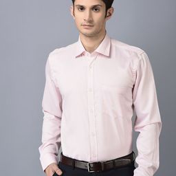 CANOE Spread Collar Pure Cotton Smart Formal Shirt-image-75
