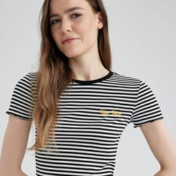DeFacto Striped Round Neck T-shirt-image-68