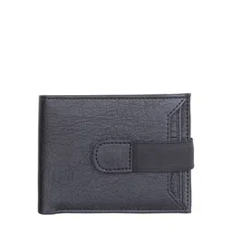 SAMTROH Men Textured PU Two Fold Wallet-4