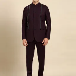 TheEthnic.Co Embroidered Single-Breasted Bandhgala Suit-34