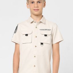 Jack & Jones Junior Boys Typography Printed Casual Cotton Shirt-picture-4