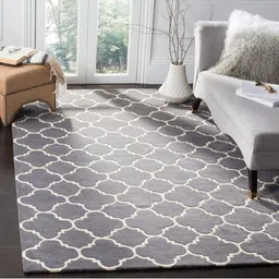 IMRA CARPET Grey Ethnic Motifs Woollen Carpet-picture-24