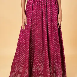 RANGMANCH BY PANTALOONS Geometric Printed Flared Skirt-picture-27