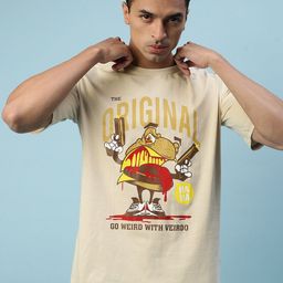 VEIRDO Graphic Printed Oversized Fit Cotton T-shirt-image-50