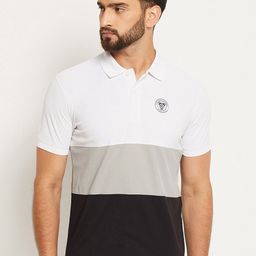 OGEN Colourblocked Polo Collar Short Sleeves T-shirt-image-47
