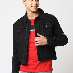 Pepe Jeans Men Black Crop Denim Jacket-image-11