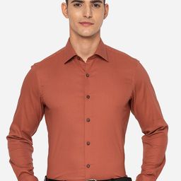 JB STUDIO Men Brown Slim Fit Cotton Formal Shirt-image-18