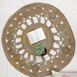 Art Avenue Evening Beige & Brown Braided Round Jute Rugs-image-98