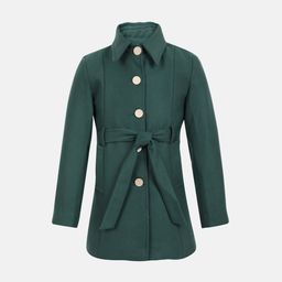 CHKOKKO Girls Single-Breasted Woollen Trench Coats-image-20