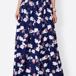 MINOS Floral Printed Flared Maxi Skirt-image-38