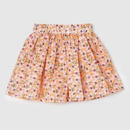 max Girls Floral Printed Pure Cotton Flared Skirt-image-49