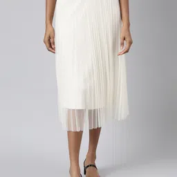 SHOWOFF Midi Flared Skirt-image-48