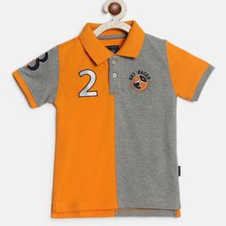 Beverly Hills Polo Club Boys Colourblocked Polo Collar Cotton T-shirt-image-90