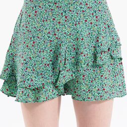 PRET A TUER Floral Printed Mini Skorts With Frill Details-image-13