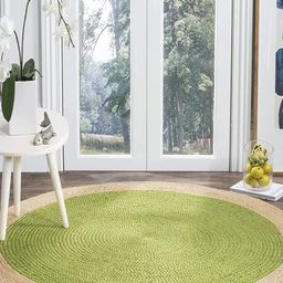 Art Avenue ORCHID Green & Brown Braided Round Jute Carpet-image-89