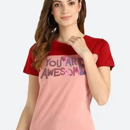 shashvi Women Tan Typography Printed T-shirt-picture-44