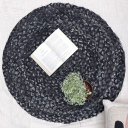 Art Avenue Braider Black & Grey Braided Round Jute Rugs-image-80