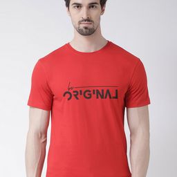Friskers Men Red Typography Printed T-shirt-image-86
