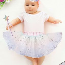Baby Moo Girls Multicolour Pastels Tutu Skirt And Accessory Set-21
