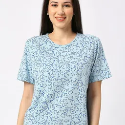 Being Human Printed Drop-Shoulder Boxy Fit Cotton T-shirt-image-2