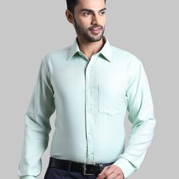 Park Avenue Men Green Cotton   Formal Shirt-image-62