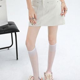 LULU & SKY Women A-Line Denim Skirt-image-63