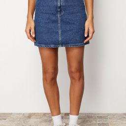 Trendyol Pure Cotton Pencil Mini Skirt-image-30