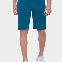 Being Human Men Blue Low-Rise Sports Shorts-image-32