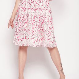 CAMLA Printed Knee Length Slip-On Flared Skirt-picture-41
