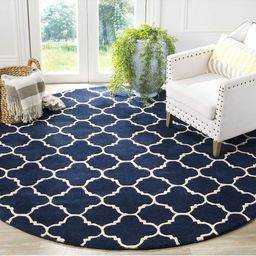 IMRA CARPET Blue & White Ethnic Motifs Woollen Contemporary Carpet-picture-25