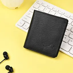 WILD EDGE Men Textured Two Fold Wallet-5