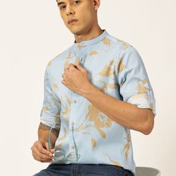 Thomas Scott Premium Slim Fit Floral Opaque Printed Cotton Casual Shirt-picture-41