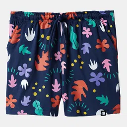 The Souled Store Girl Floral Printed Cotton Shorts-picture-8