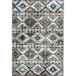 Sapana Carpet-Mats Grey & Navy Blue Traditional No Shredding Carpet-30