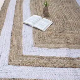 Art Avenue Kabila Beige & White Braided Jute Rectangular Rug-image-57
