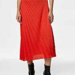 Marks & Spencer Pleated Asymmetric Midi Skirt-image-63
