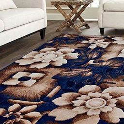 Safiya Carpet Maroon & Brown Floral Anti-Skid Polypropylene Carpets-image-47