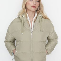 Trendyol Women Beige Padded Jacket-image-29