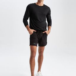 DeFacto Men Mid-Rise Sports Shorts-image-37