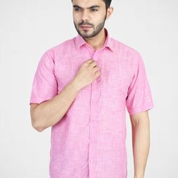 TAHVO Men Pink Comfort Casual Shirt-image-97