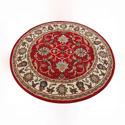 IMRA CARPET Red & Cream Ethnic Motifs Woollen Contemporary Carpet-image-47