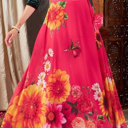 Shae by SASSAFRAS Floral Printed Flared Maxi Skirt-picture-41